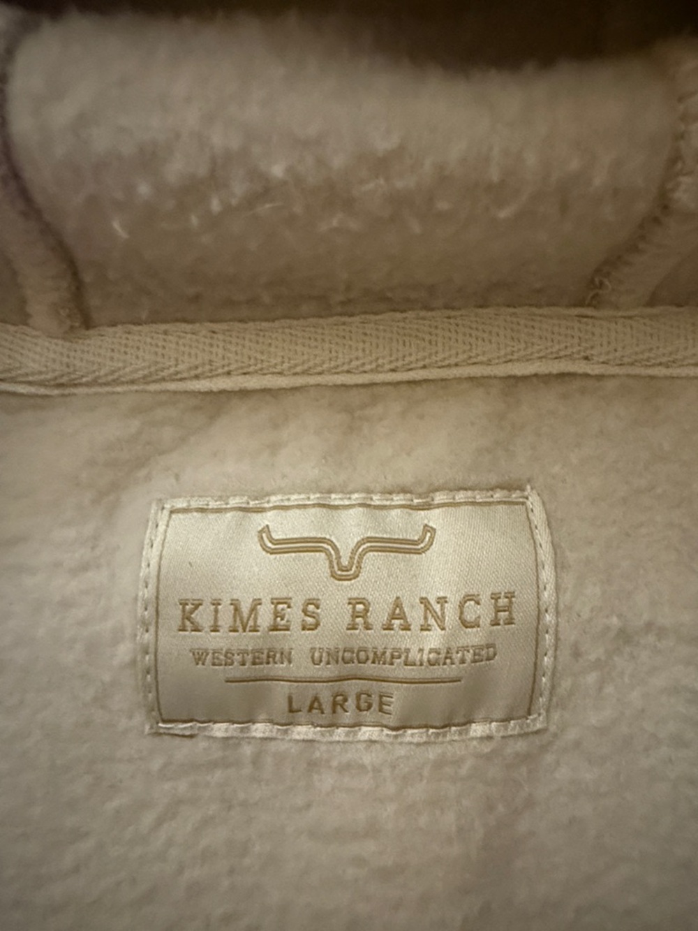 Kimes Ranch Cream Hooded Crewneck Sweatshirt - Picture 2 of 3